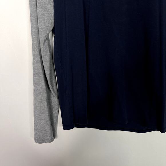 Lululemon Mens Small S Navy Blue Gray Bodhi Raglan Long Sleeve Shirt Top Cotton - Picture 5 of 6